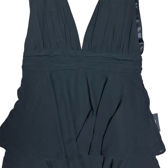 NWT Lulus Women's Amazing Evening Black Tiered Maxi Dress Formal Size L - Picture 5 of 10